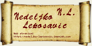 Nedeljko Leposavić vizit kartica